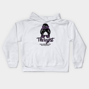 Therapist Like a Regular Girl But Way Cooler Kids Hoodie